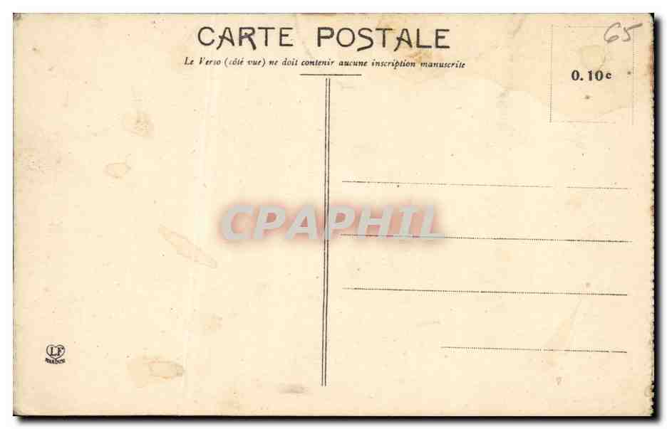 CPA Lourdes 11eme station du calvaire Jesus est charge de sa croix — Verso