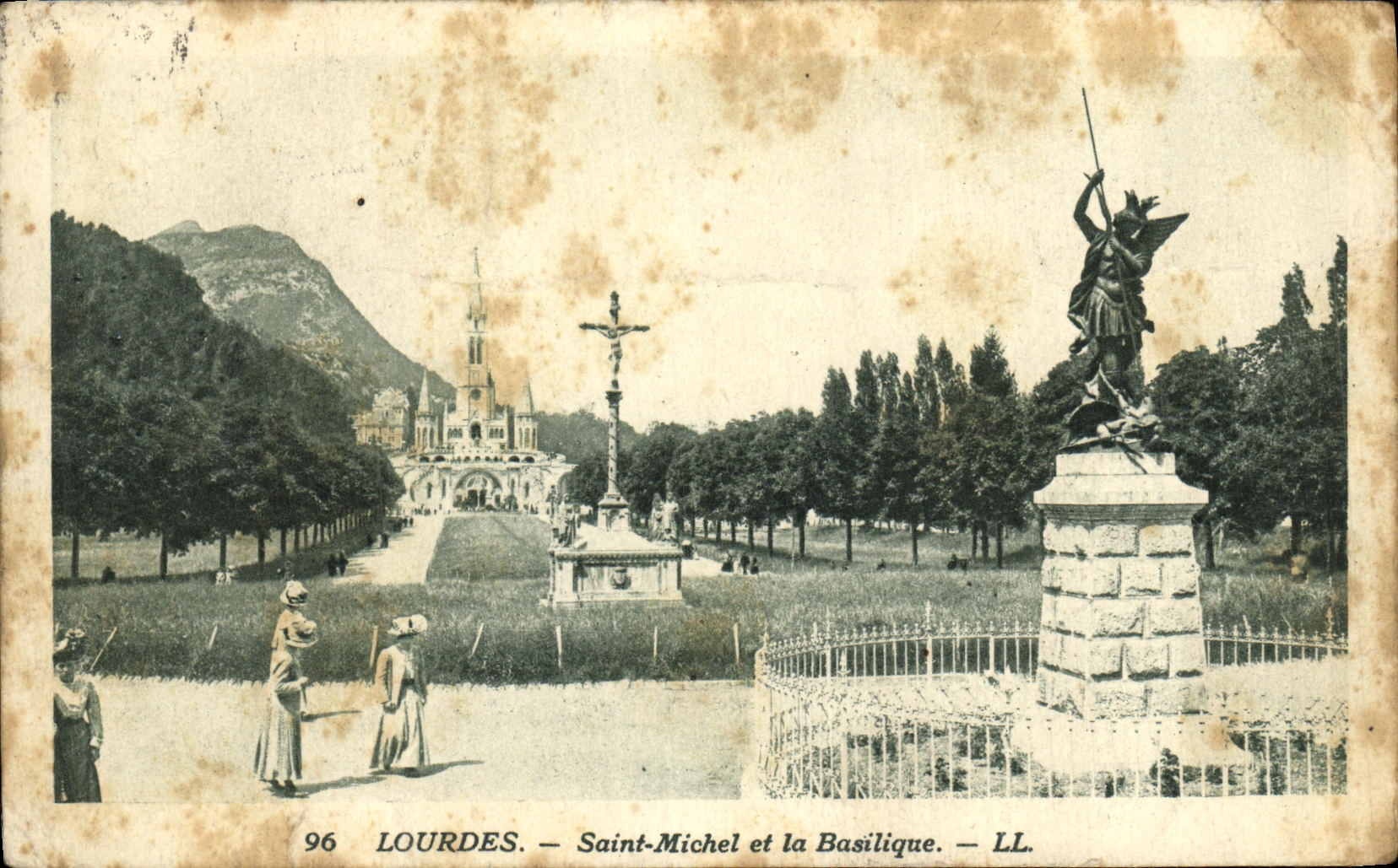 LOURDES. — Saint-Michel and the Basilica. — LL. — No. 96