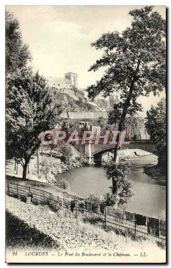 Lourdes — Le Pont du Boulevard et la Château — LL. n°91