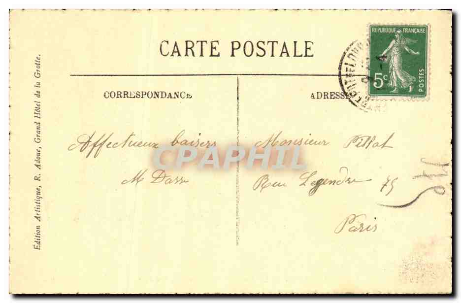 Lourdes — Le Château et le Pic du Jer — LL — Verso