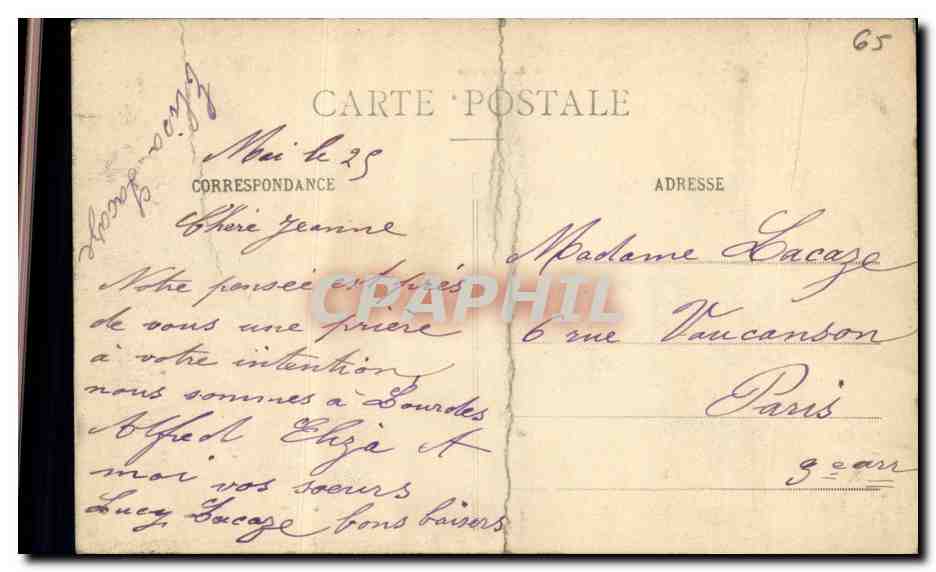 CPA Lourdes La Station du Calvaire — Verso