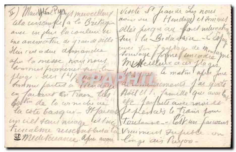 CPA Lourdes Entree de l Esplanade — Verso
