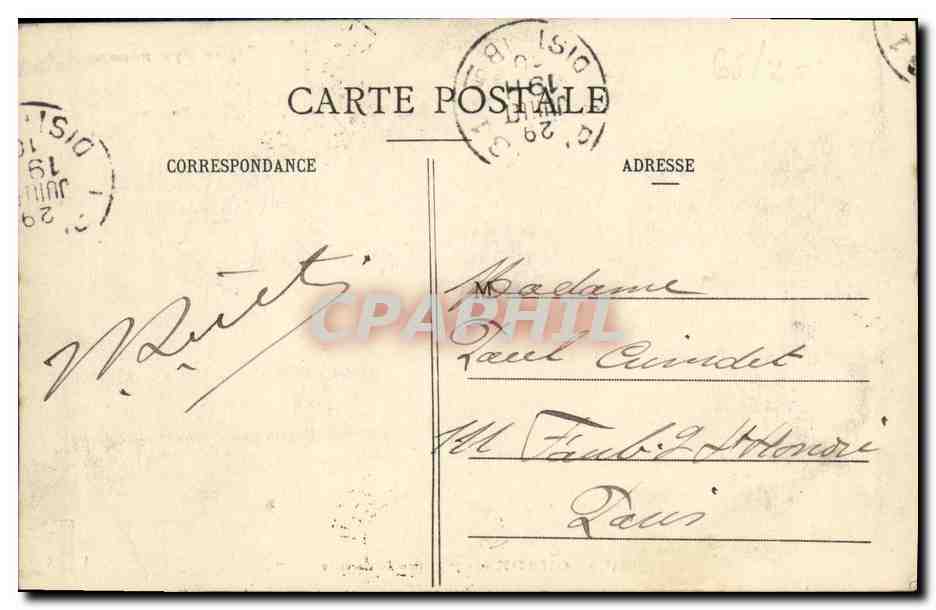 CPA Lourdes 7eme Station du Calvaire — Verso