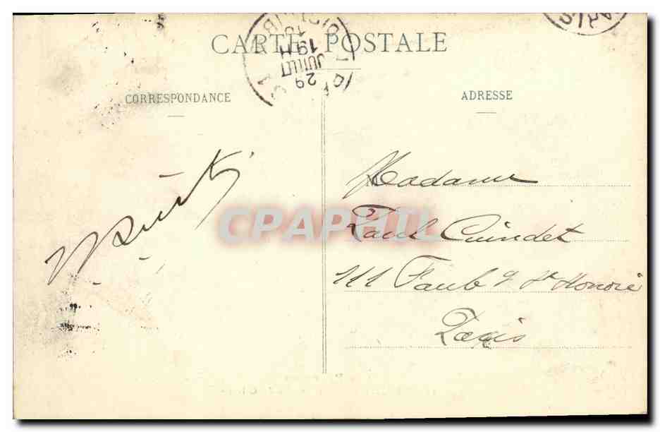 CPA Lourdes 5eme Station du Calvaire — Verso