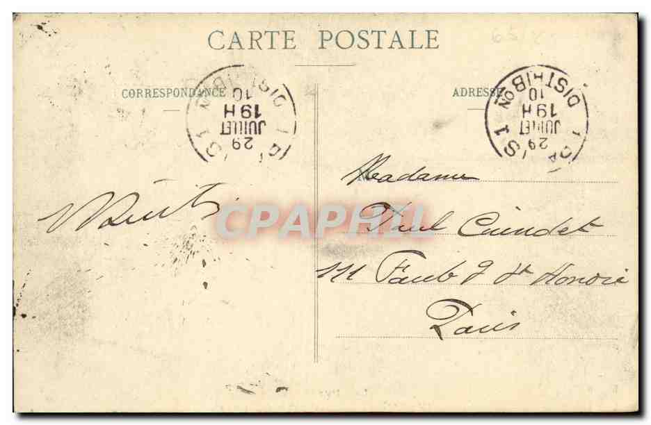 CPA Lourdes 4eme Station du Calvaire — Verso