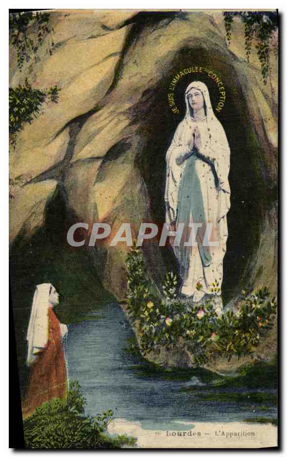 CPA Lourdes L Apparition