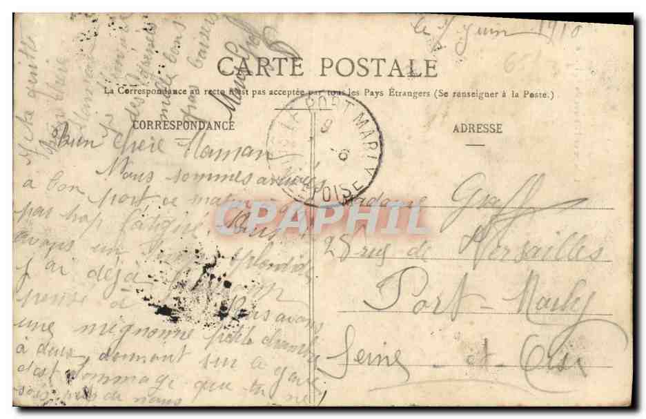 CPA Lourdes L Ange de l Entree du Calvaire — Verso