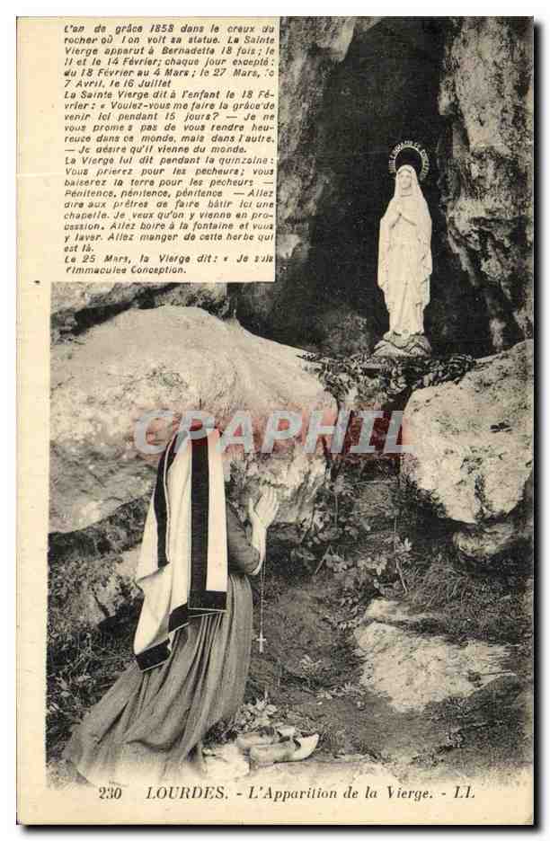 CPA Lourdes L Apparition de la Vierge