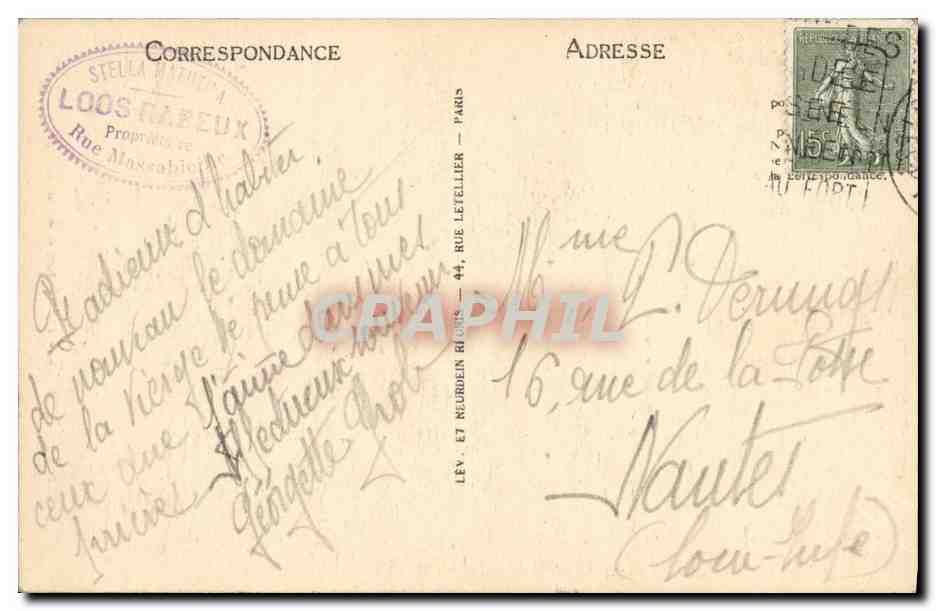 CPA Lourdes L Apparition de la Vierge — Verso