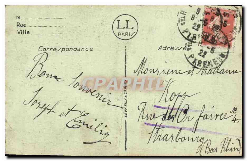 CPA De Lourdes je vous envoie mon souvenir — Verso