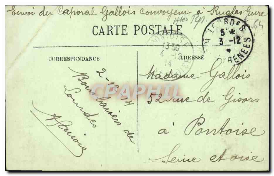 CPA Lourdes Entree de l Esplanade — Verso