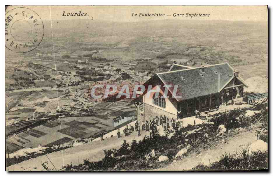 CPA Lourdes Le Funiculaire Gare Superieure