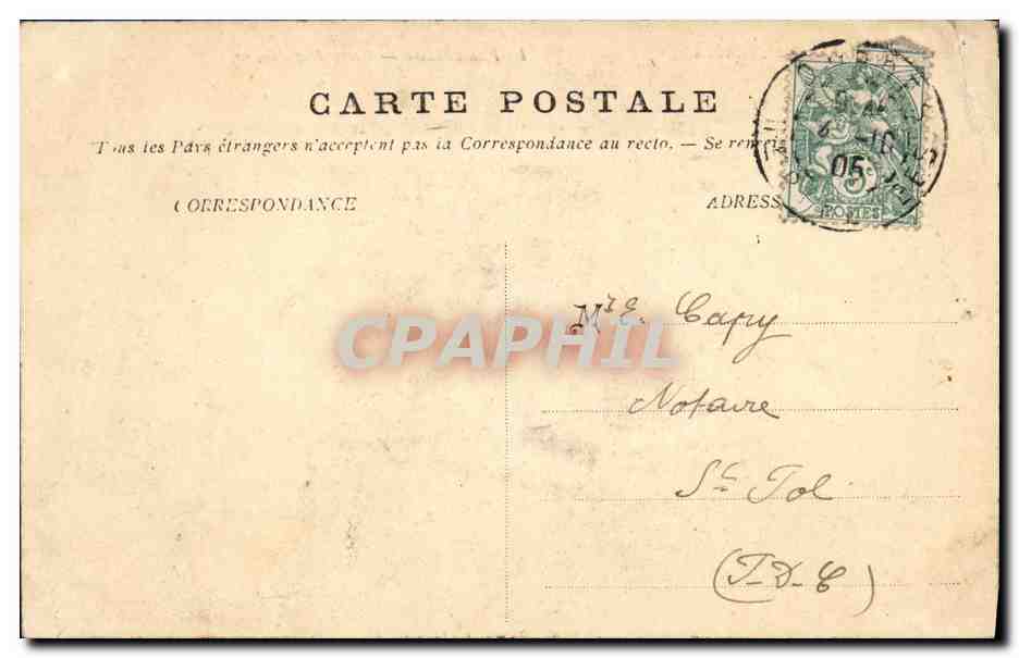CPA Lourdes Le Funiculaire Gare Superieure — Verso