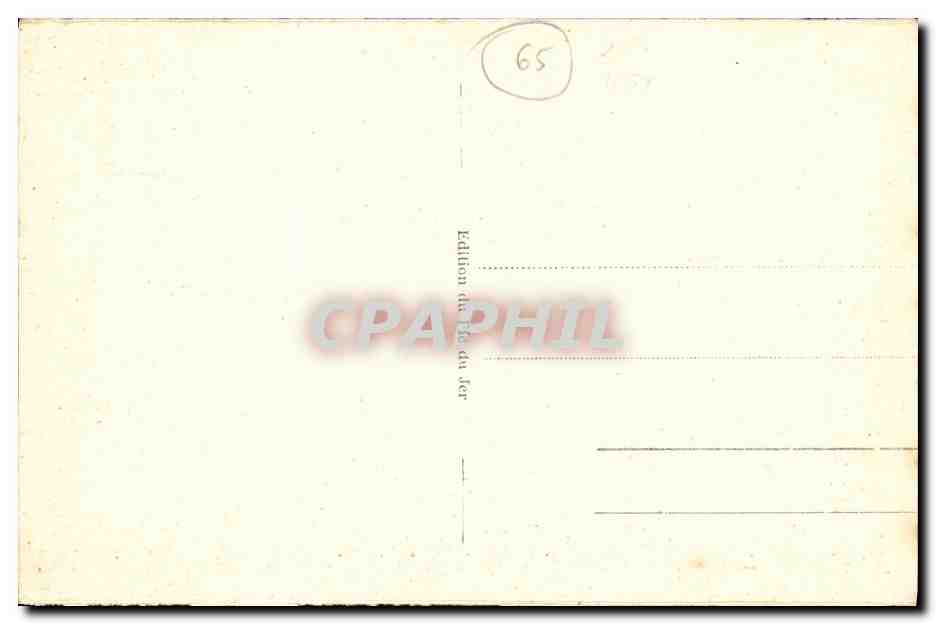 CPA Lourdes Le Funiculaire du Pic du Jer Gare inferieure — Verso