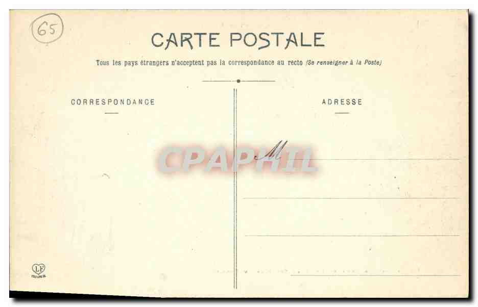 CPA Lourdes vu de la terrasse dur rosace — Verso