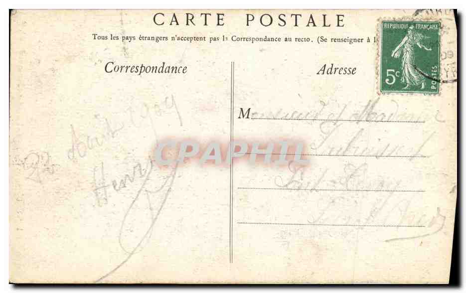 CPA Lourdes N D de Lourdes Couronnee — Verso