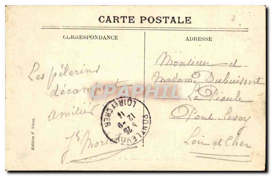 CPA Lourdes L Esplanade et le Calvaire Breton — Verso