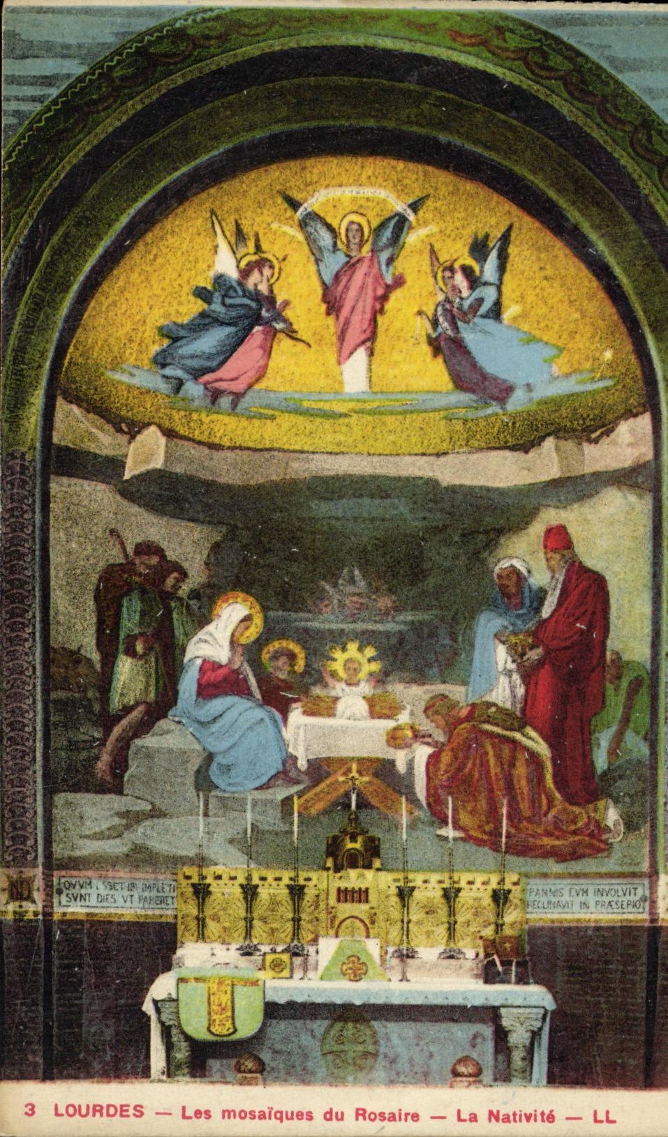 CPA Lourdes Les mosaiques du Rosaire La Nativite