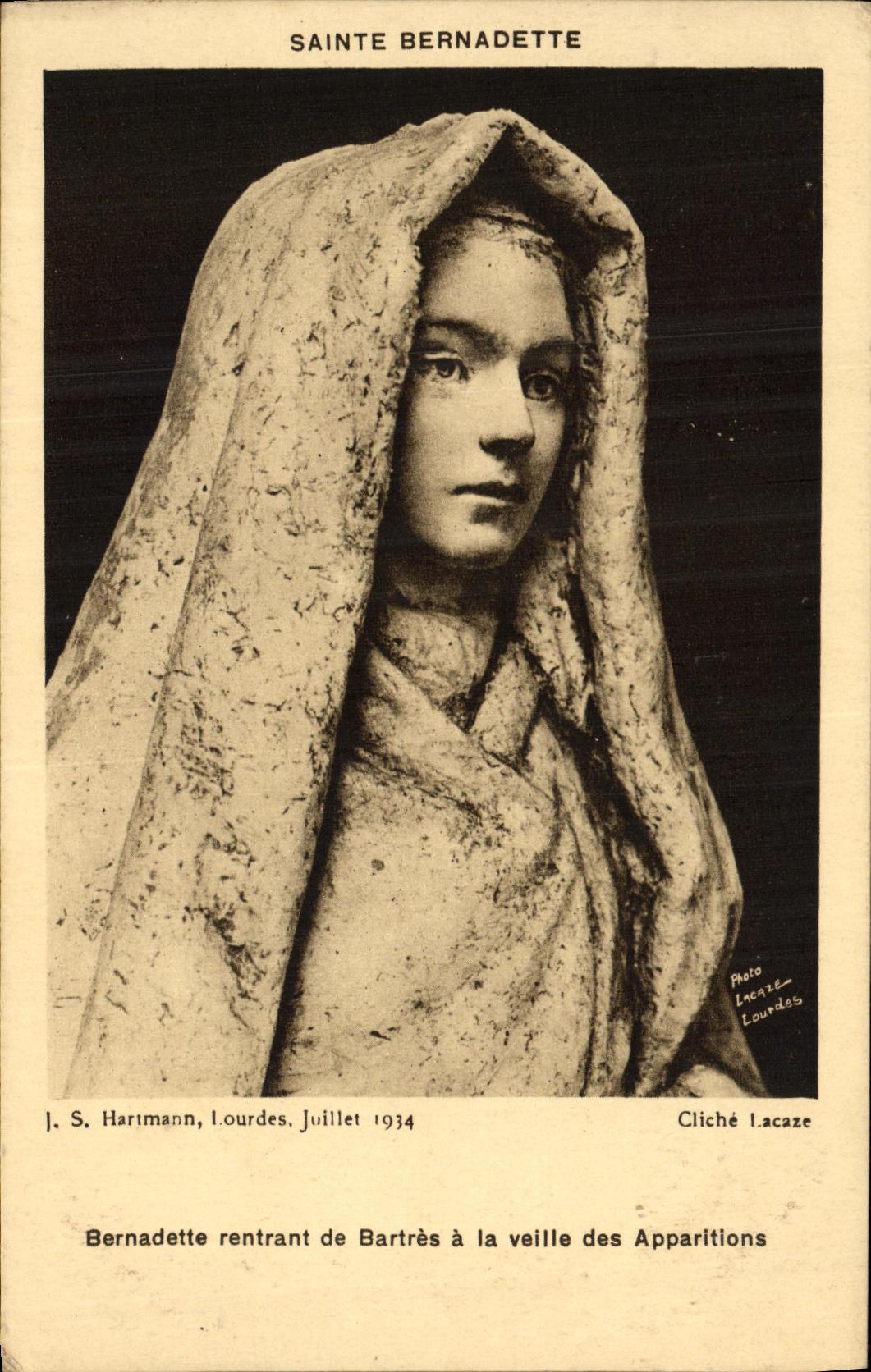 CPA Lourdes Bernadette rentrant de Bartres a la veille des Apparitions