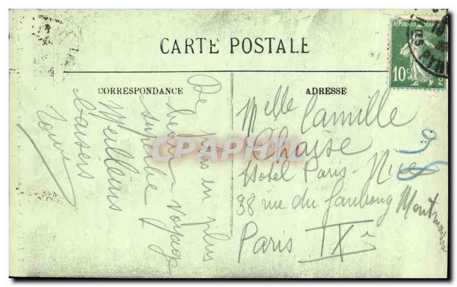 CPA Lourdes Funiculaire du Pic Jer Le Tunnel — Verso