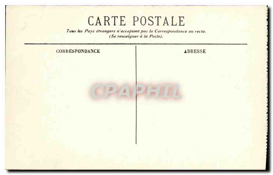 Lourdes — Vierge couronnée et Château — Édition F. V. — Verso
