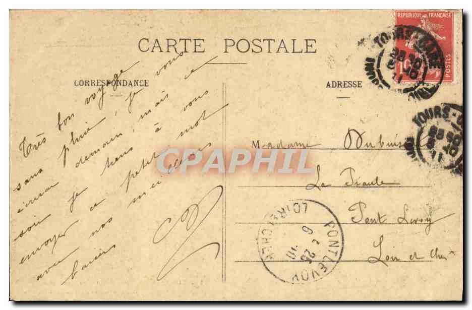 CPA Lourdes L Autel dans la Grotte — Rückseite