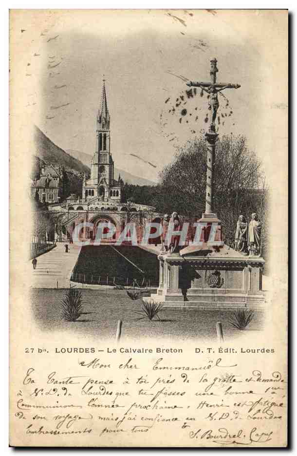 CPA Lourdes La Calvaire Breton