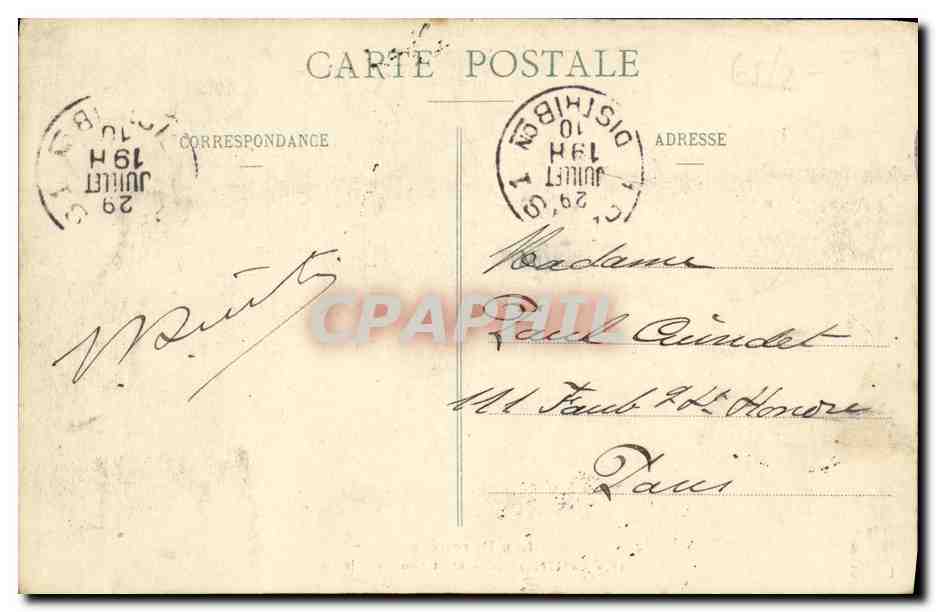 CPA Lourdes 6eme station du calvaire  — Verso