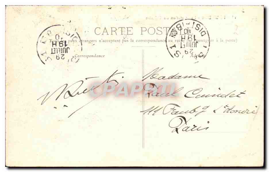 CPA Lourdes La 2eme Station du Calvaire — Verso