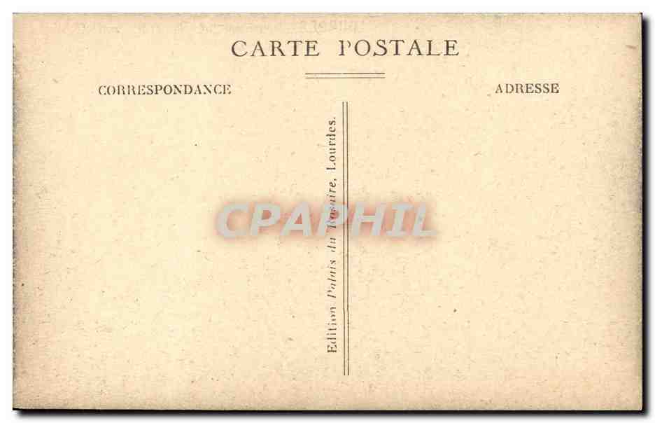 CPA Lourdes Monument de la Reconnaissance Interallie — Verso