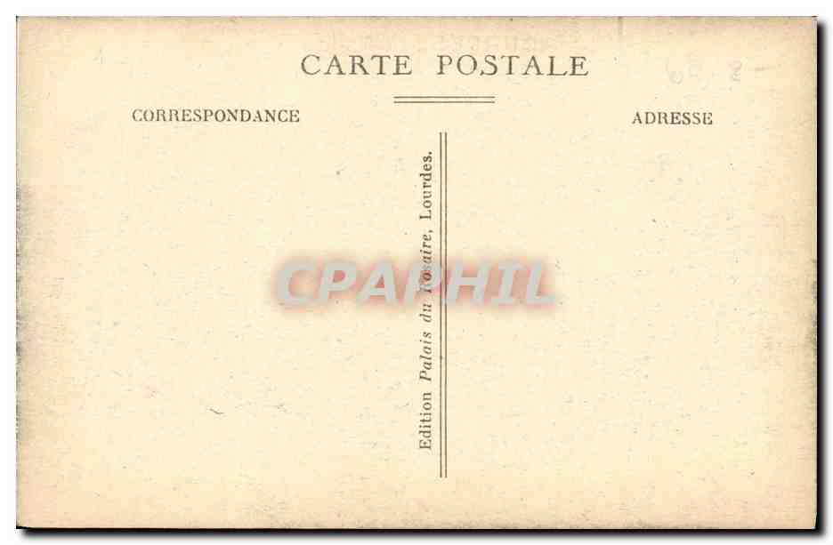 CPA Lourdes L Asile — Verso