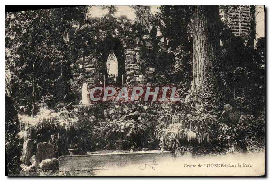 CPA Grotte de Lourdes dans le Parc