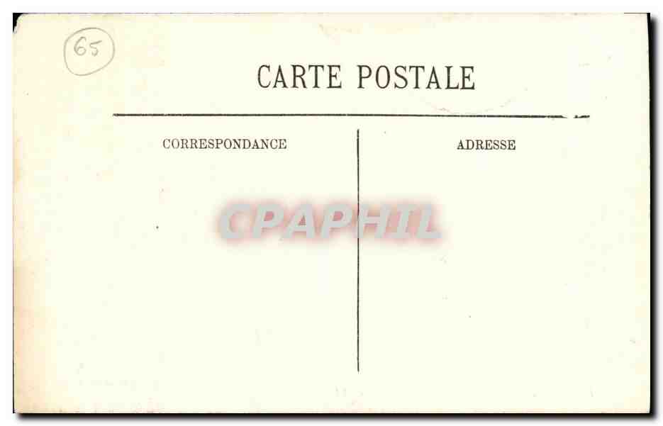 CPA Lourdes Vue Generale du Pic du Fer — Verso