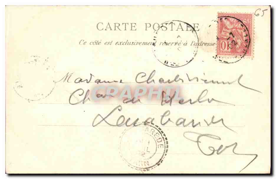 CPA Lourdes Funiculaire Pic du Jer Gare — Verso