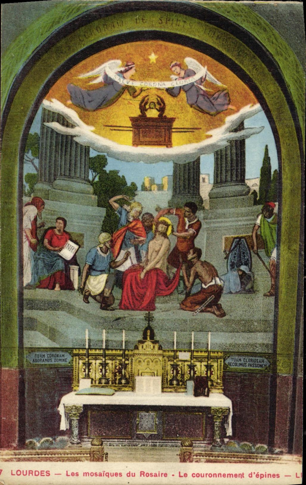 Lourdes — Les mosaïques du Rosaire — Le couronnement d'épines — Éditions Belles Lettres, Nice
