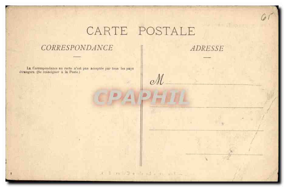 CPA Lourdes Le Vieux Chateau Fort — Verso