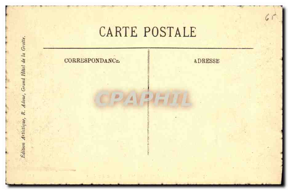 CPA Lourdes Le Chateau Et Le Pic Du Jer — Verso