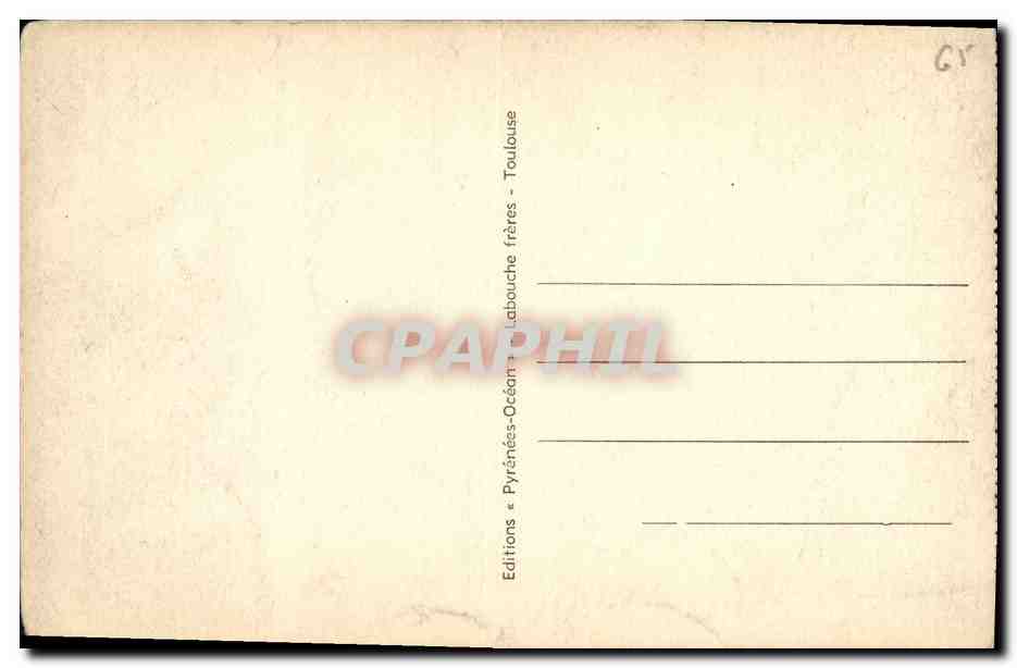 CPA Lourdes Le Fort Et La Vallee D Argeles — Verso