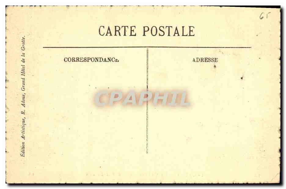 CPA Lourdes Le Chateau Et Le Pic Du Jer — Verso