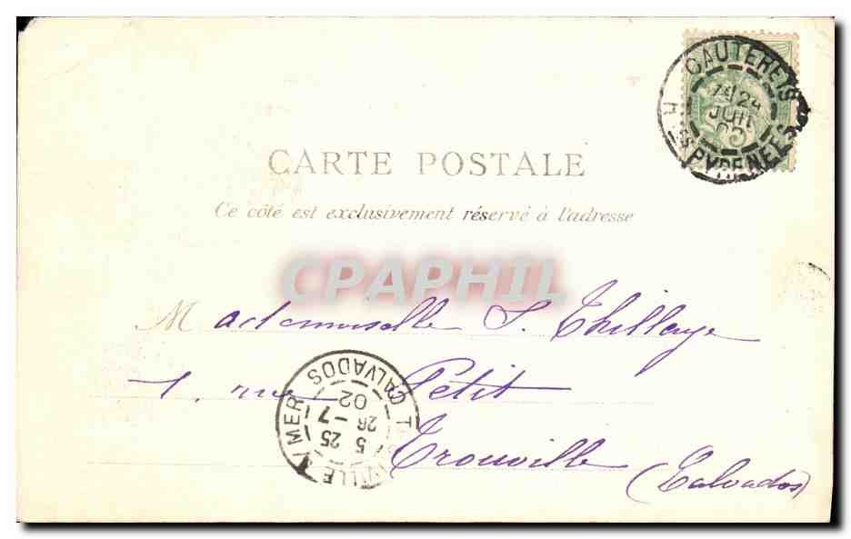 CPA Lourdes Basilique et Grotte — Verso