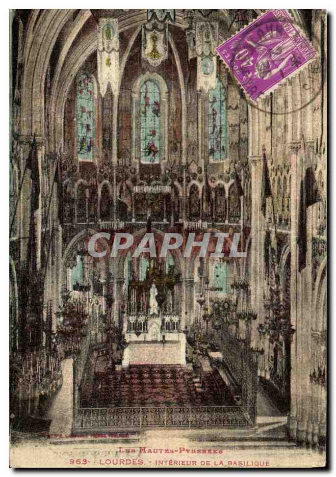CPA Lourdes La Basilique Interieur De la basilique