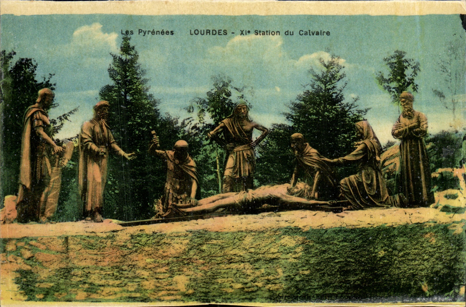 CPA Lourdes 11eme Station du Calvaire