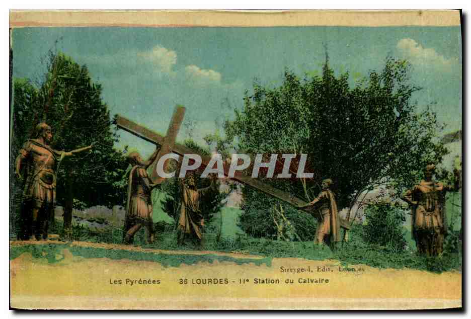 CPA Lourdes 2eme Station du Caivaire