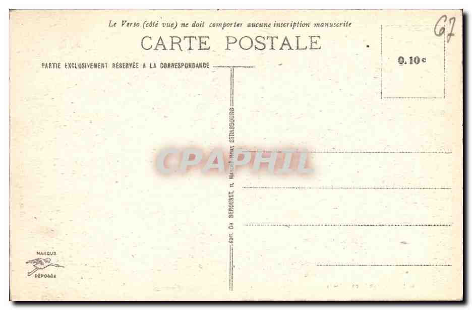 CPA Nid de Cilgognes en Alsace — Rückseite