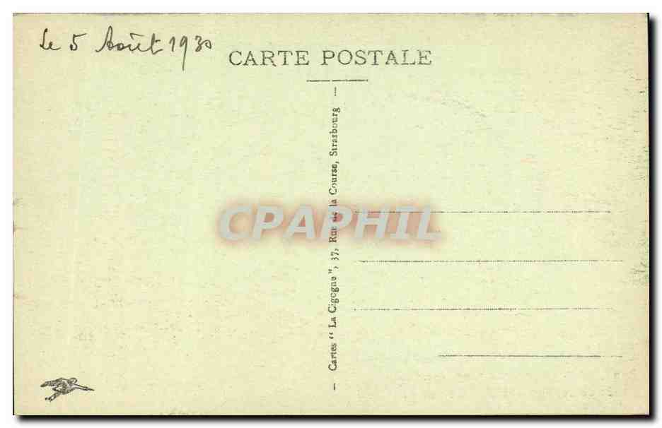 Vallée de Sewen — Vue du Réservoir de l'Alfeld — Ballon d'Alsace (alt. 1256 m.) — Cartes 'La Cigogne', Strasbourg — Verso