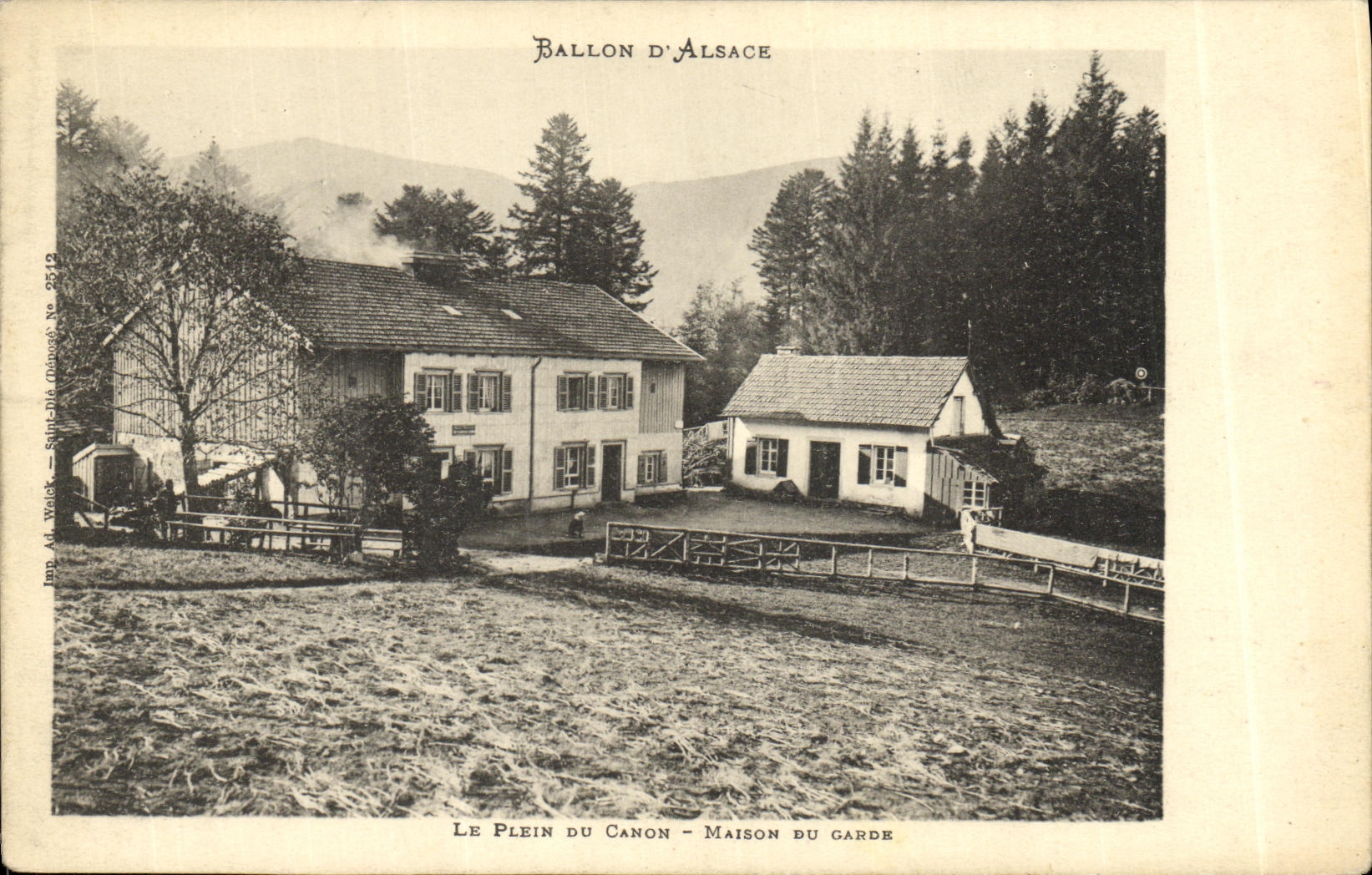 Ballon d'Alsace — Le Plein du Canon — Maison du Garde — Imp. Am. WOLCK, Strasbourg, n° 2512