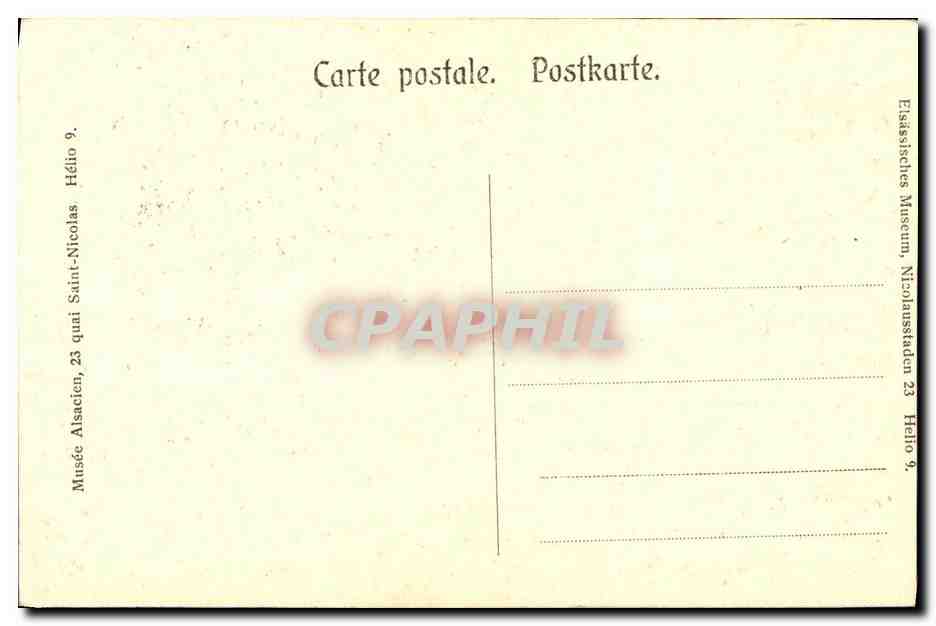 CPA Strasbourg Musee alsacien Entree de la cour  — Rückseite