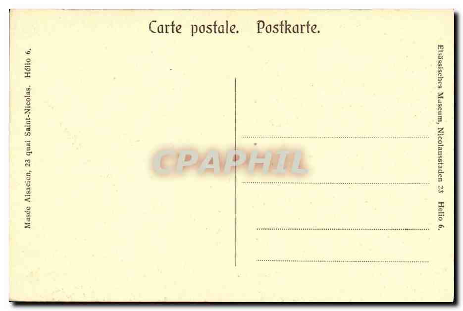 CPA Strasbourg Musee alsacien La cour — Verso