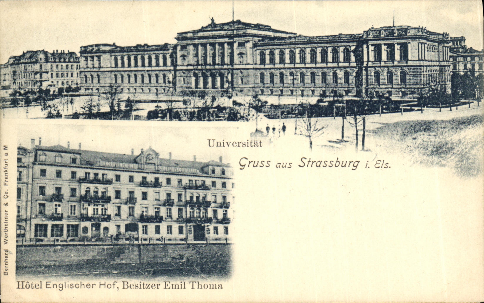 Université — Strasbourg i. Els. — Bernhard Wertheimer & Co. Frankfurter a M