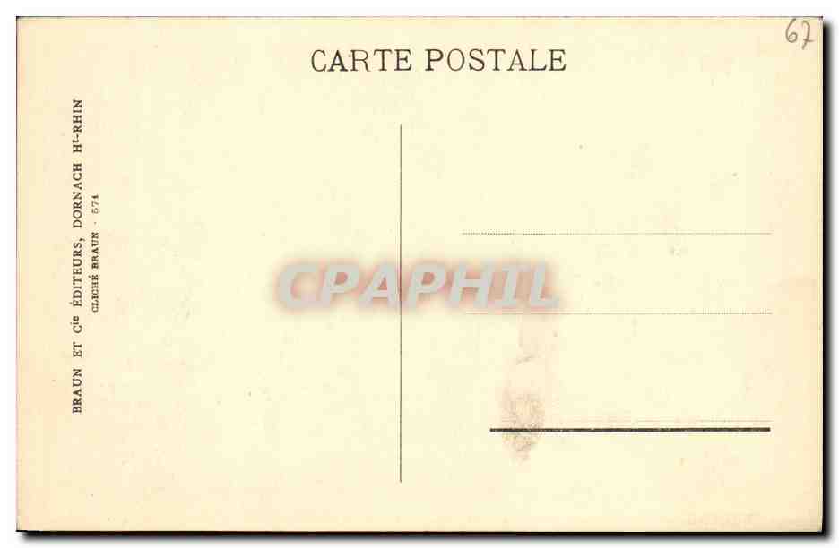 CPA Obernai Place De L Hotel De Ville Et Fontaine — Rückseite